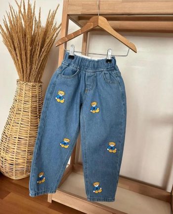 Ayıcık desenli Jean