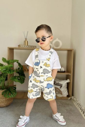 Salopet Tişört Beyaz🤍