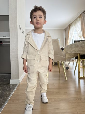 Keten Ceketli Takım 🩵